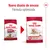 Comparativa de envases de Royal Canin Medium Ageing 10+ para perros, con texto: 'Nuevo diseño de envase. Fórmula optimizada'. Se muestra el cambio de diseño del producto.