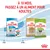 À 10 mois, passez à un aliment pour adultes. Royal Canin Puppy 2–10 mois, puis Royal Canin Adulte Chihuahua ou X-Small Adult à partir de 10 mois. Visuels des paquets et boîtes.