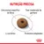 NUTRIÇÃO PRECISA. Uma mistura específica de fibras, teor moderado de gordura, L-carnitina, proteínas adaptadas. Ração em forma de anel ao centro.