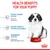 Health benefits for your puppy: strong immune system with vitamins and antioxidants, intense growth controlled energy, microbiome support with prebiotics and highly digestible proteins.