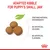 Adapted kibble for small jaws. Contains natural antioxidants, no artificial colours, and no artificial flavours.