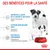 Des bénéfices pour la santé : soutien de la santé de la chienne et des chiots, système immunitaire fort, soutien du microbiome. Royal Canin visible sur la gamelle.