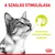 A SZAGLÁS STIMULÁLÁSA. Stimulálja a macskák erőteljes szaglását – felirat egy macska fotója mellett, Royal Canin logóval.