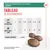 Tableau de rationnement : poids du chien <2 à >20 kg, unités max./jour 4 à 34, calories par unité 2,6 kcal. Friandises compatibles avec les aliments Satiety visibles.