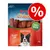 Rocco Chings Originals 100% Duck, 250 g. Resealable pose med billede af hund og stor rød procent-tegn for tilbud. Tekst: The original taste! Rocco Chings Originals 100% Duck, 250 g. Resealable pose med billede af hund og stor rød procent-tegn for tilbud. Tekst: The original taste!