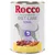 Rocco Diet Care Renal konzerv, Chicken with sweet potato felirattal, kutya sziluett, vesét ábrázoló ikon, csirkehús és édesburgonya képe a dobozon