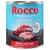 Консерва Rocco Junior, 800 г, Poultry with beef, изображение кусков мяса, надписи: Supports healthy growth, Calcium, Geflügel mit Rind, Volaille au bœuf