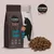 Croquettes Cosma Pure Love Dry Adult, saveur saumon et poulet. Texte visible : 100% grain-free recipe, high meat share fresh meat, only selected ingredients. Croquettes visibles devant le paquet.