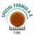 Kibble size 1 cm, Special Formula X. Round kibble design with scale for size indication.