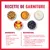Recette pour garniture KONG : liste des ingrédients avec croquettes, KONG Easy Treat au beurre de cacahuète, yaourt grec, morceaux de pomme et myrtilles, ainsi qu'instructions de préparation en français.