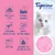 Tigerino Crystals kattenbakvulling, roze silicaat. Eigenschappen: extreem absorberend, voorkomt geurtjes, remt bacteriegroei, stofvrij, geurloos voor gevoelige katten. Tekst in het Engels.