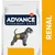 Advance Veterinary Diets affinity RENAL, opakowanie z wizerunkiem psa i żółtym symbolem na tułowiu. Widoczna nazwa produktu oraz oznaczenie RENAL.