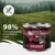 Conservă Wild Freedom Ruby Midnight 200g, 98% carne proaspătă, măruntaie și supă, fără cereale. Text pe ambalaj: 100% grain-free recipe, fresh pork with beef & rabbit.