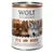 Wolf of Wilderness Oak Woods, villisika metsämarjoilla, juurilla ja villiyrteillä, 100 % viljaton, 400 g tölkki.