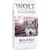 Sac Wolf of Wilderness Wild Hills 12 kg, recette sans céréales, viande de poulet frais avec canard, baies sauvages, racines et herbes. Texte en anglais sur l'emballage.