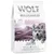 Sac Wolf of Wilderness Junior Wild Hills, 1 kg, 100% grain-free recipe, fresh chicken meat with duck, wild berries, roots & wild herbs. Texte en anglais.