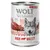 Wolf of Wilderness High Valley, 100 % viljaton resepti, tuoretta laidunnaudanlihaa, metsänmarjoja, juuria ja villiyrttejä, 400 g tölkki.
