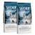Wolf of Wilderness The Taste of Scandinavia, 100% grain-free recipe, with fresh salmon, reindeer, chicken and blueberries, 12 kg, kaksi pakkausta näkyvissä