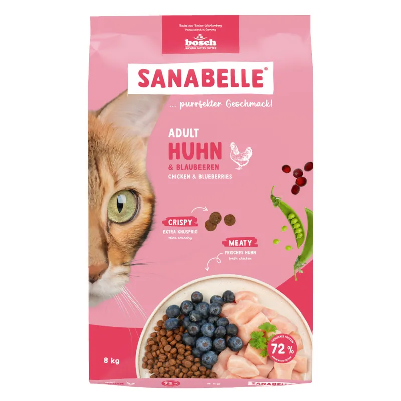 Sanabelle 2 x 8 kg - Pack Ahorro - Adult con pollo y arándanos (2 x 8 kg)
