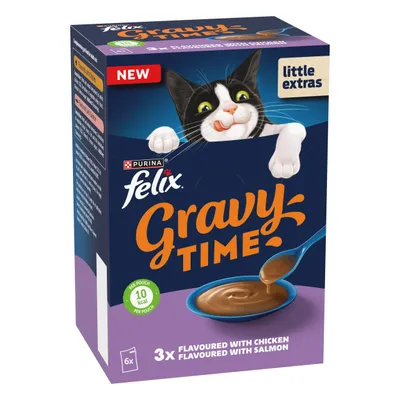 Felix Gravy Time 6 x 40g - Chicken & Salmon (6 x 40g) Felix Gravy Time 6 x 40g - Chicken & Salmon (6 x 40g)