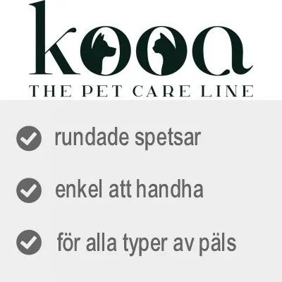 kooa THE PET CARE LINE. rundade spetsar, enkel att handha, för alla typer av päls