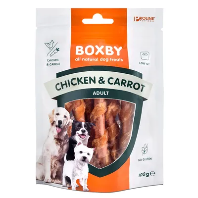 Boxby frango e cenoura snacks para cães