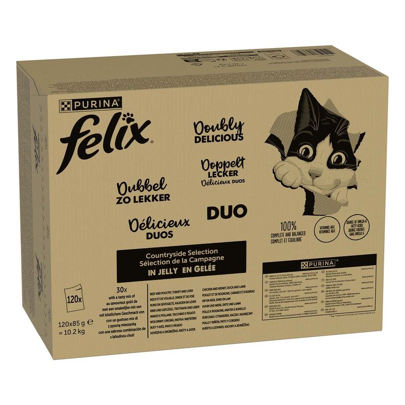 120 x 85 g Felix nedvestáp + 24 x 40 g Sauce Time csirke & pulyka ingyen