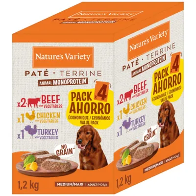 Nature's Variety Original Paté No Grain Medium/Maxi Adult Mixed Pack - dog wet food