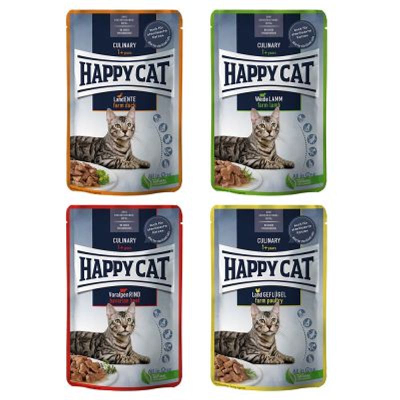 Fai scorta! Happy Cat Buste Meat in Sauce 24 x 85 g
