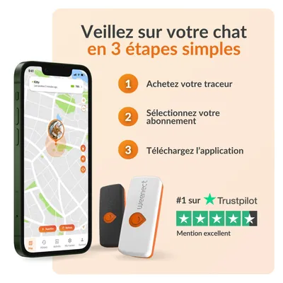 Weenect Tracker GPS XS pour animaux de compagnie pour chat Weenect Tracker GPS XS pour animaux de compagnie pour chat