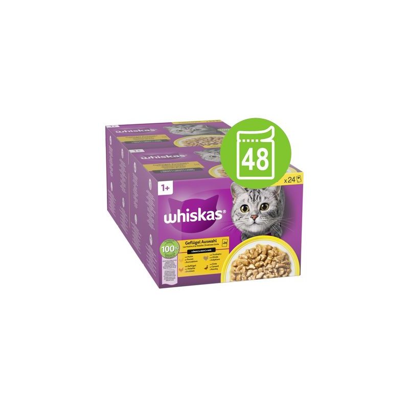 Whiskas 1+ Adult Maaltijdzakjes 48 x 85 g Kattenvoer