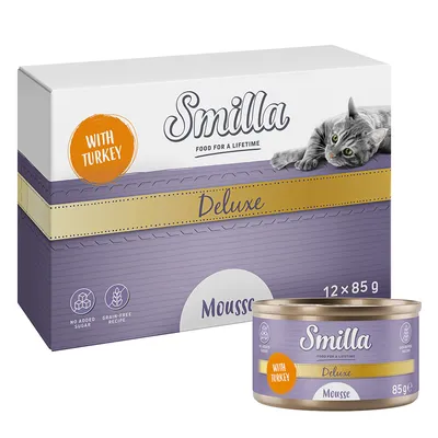 Smilla Deluxe Mousse с индейкой, 12 x 85 г. Рецепт без добавления сахара и без зерна.