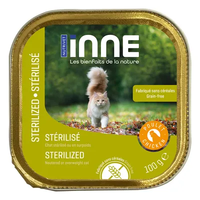 Nutrivet Inne Sterilized alimento para gatos, 100g, frango, para gatos esterilizados ou com excesso de peso. Sem cereais.