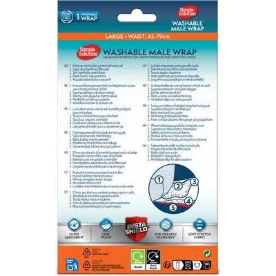 Simple Solution Washable Dog Nappy - Male