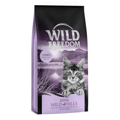 Wild Freedom Kitten Wild Hills, 100 % viljaton resepti, tuoretta siipikarjanlihaa ja ankkaa, 6,5 kg.