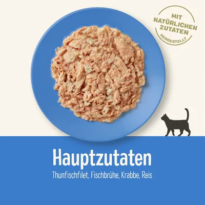 Hauptzutaten: Thunfischfilet, Fischbrühe, Krabbe, Reis. Mit natürlichen Zutaten hergestellt.