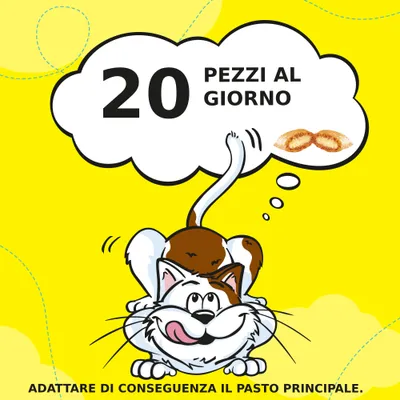 20 pezzi al giorno. Adattare di conseguenza il pasto principale.