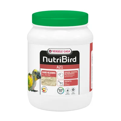 Versele-Laga NutriBird A21 håndopmadning All-in-One til amazoner, kakaduer og store parakitter. Understøtter vækst, kropsundhed og indeholder letfordøjeligt protein.