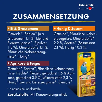 Vitakraft Kräcker Wellensittiche Trio-Mix