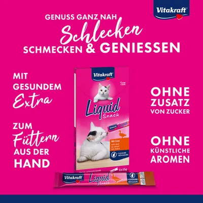 Vitakraft Cat Liquid-Snack Ente & β​​​​​​​-Glucane