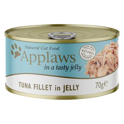 Applaws Natural Cat Food, tonnikalafilee hyytelössä, 70 g tölkki. Valmistettu luonnollisista ainesosista.