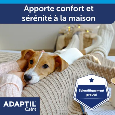 Apporte confort et sérénité à la maison. Scientifiquement prouvé. ADAPTIL Calm.