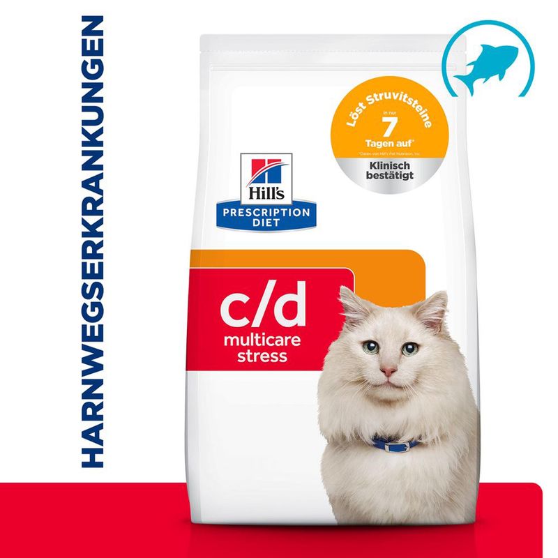 Hill's Prescription Diet c/d Multicare Stress Urinary Care poisson de mer pour chat
