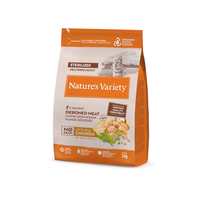 Nature's Variety No Grain Sterilized Adult с курицей свободного выгула