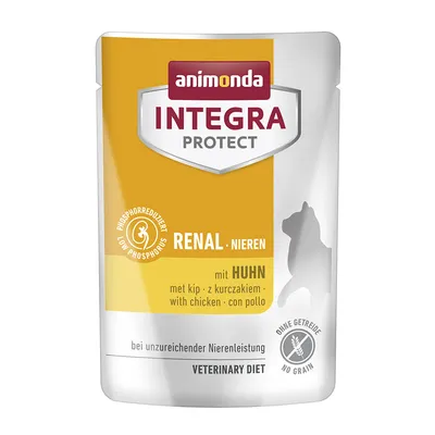 Animonda Integra Protect Renal-Nieren kananlihalla, vähennetty fosfori, viljaton. Heikolle munuaistoiminnalle. Veterinary Diet.