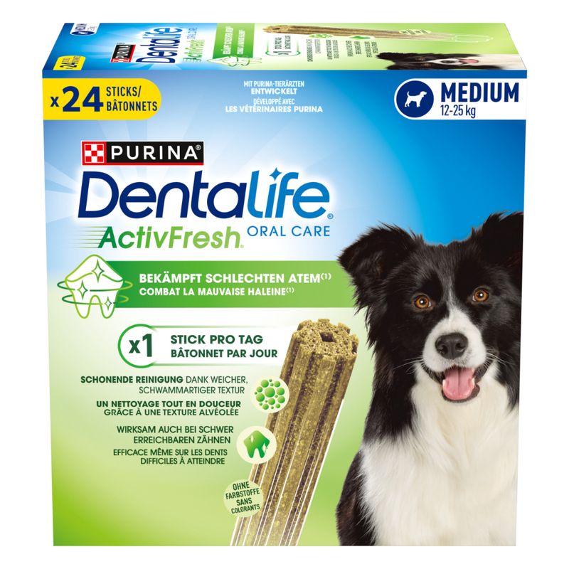 PURINA Dentalife Active Fresh snacks dentais para cães de porte médio