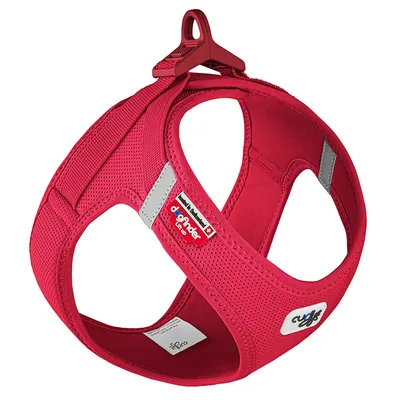 Harnais Curli Vest Clasp Air-Mesh rouge pour chien