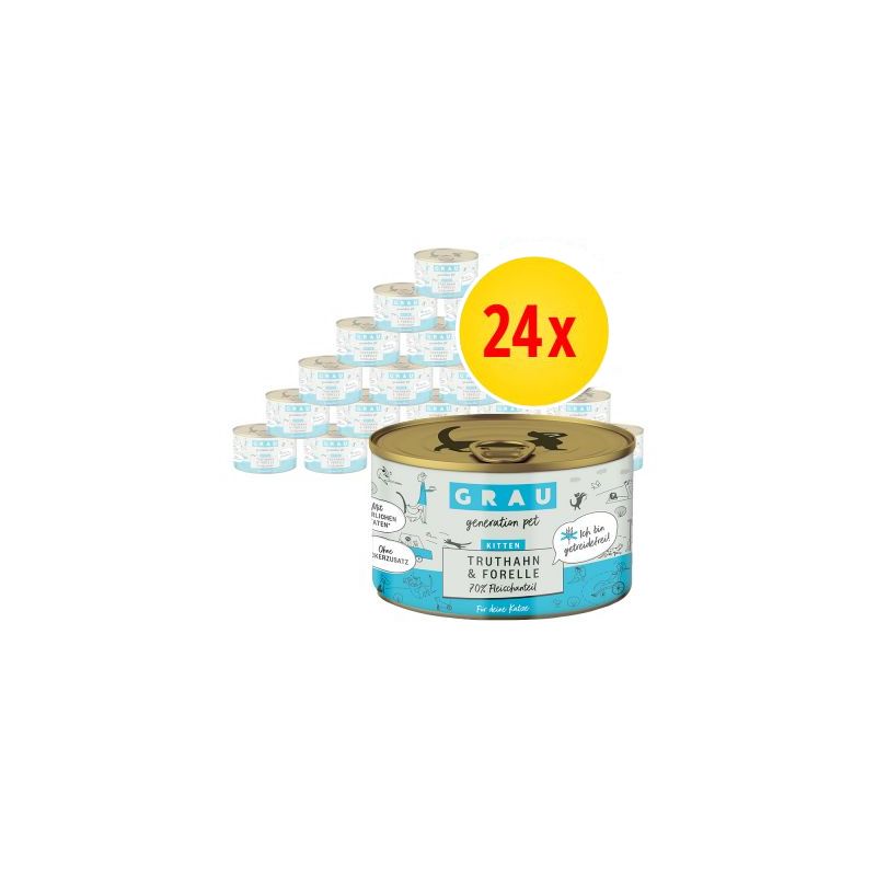 Sparpack: GRAU Kitten Grain Free 24 x 200 g