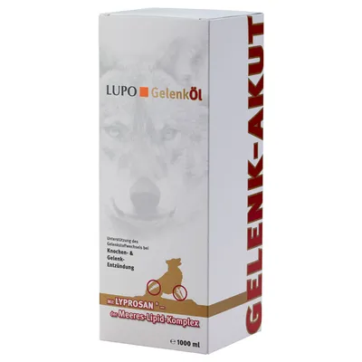 LUPO Gelenköl, Unterstützung des Gelenkstoffwechsels bei Knochen- und Gelenkentzündung. Mit Lyprosan-Meeres-Lipid-Komplex, 1000 ml.