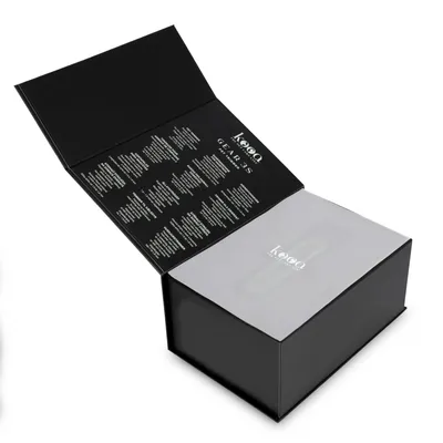 kooa GEAR 3S. Premium-Verpackung mit Produktdetails und Spezifikationen auf der Innenseite des Deckels.